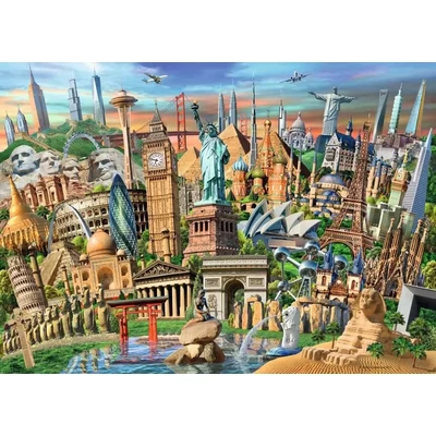 Ravensburger 12000332 - A világ nevezetességei - 1000 db-os puzzle