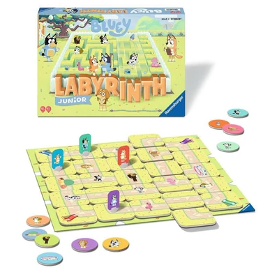 Ravensburger 24711 - Labirintus Bluey Junior társasjáték - Angol nyelvű