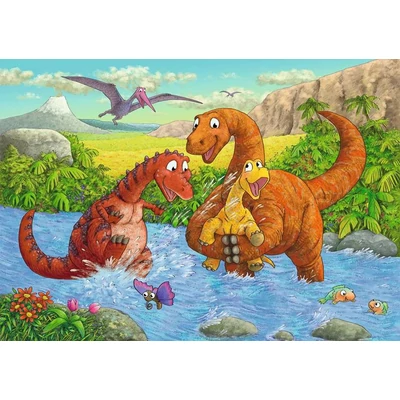 Ravensburger 05030 - Játékos dínók - 2 x 24 db-os puzzle