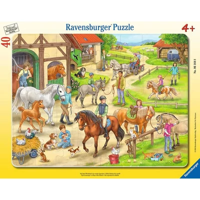 Ravensburger 06164 - Egy nap a farmon - 40 db-os keretes puzzle