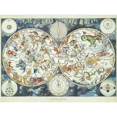 Ravensburger 16003 - Fantasztikus állatok térképe - 1500 db-os puzzle