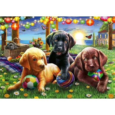 Ravensburger 12886 - Kutyus piknik - 100 db-os XXL puzzle