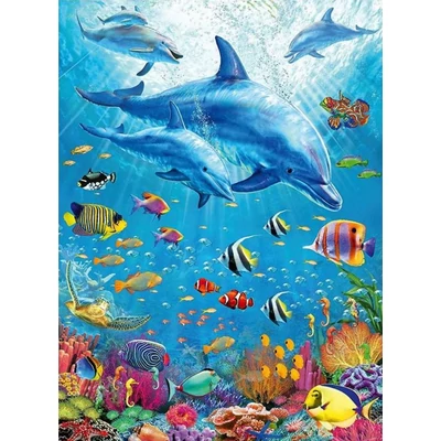 Ravensburger 12889 - Delfinek - 100 db-os XXL puzzle