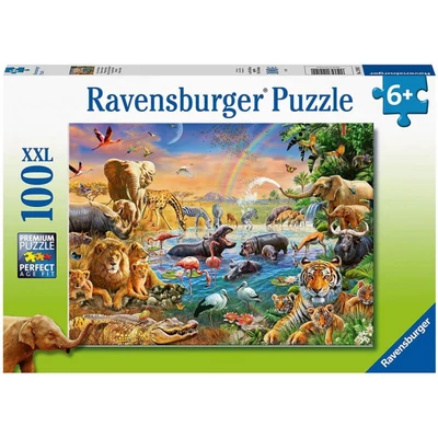 Ravensburger 12910 - Oázis a szavannán - 100 db-os XXL puzzle