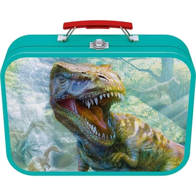 Schmidt 56495 - Dinosaurs Puzzle-Box - 2x60+2x100 db-os puzzle fém bőröndben