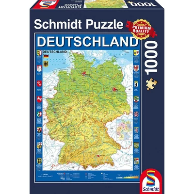 Schmidt 58287 - Map of Germany - 1000 db-os puzzle