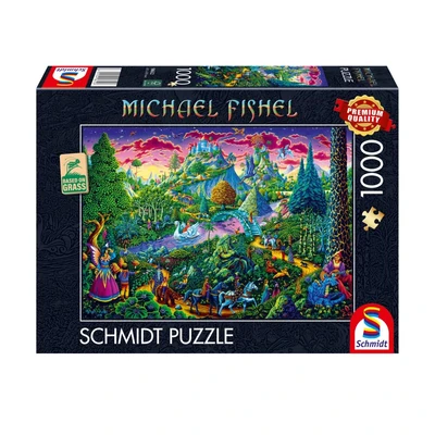 Schmidt Spiele Thomas Kinkade Puzzel – Benjamin Blümchen In De Dierentuin, 1000 Stukjes, Premium Kwaliteit Met Linnenstructuur 3 miniatura