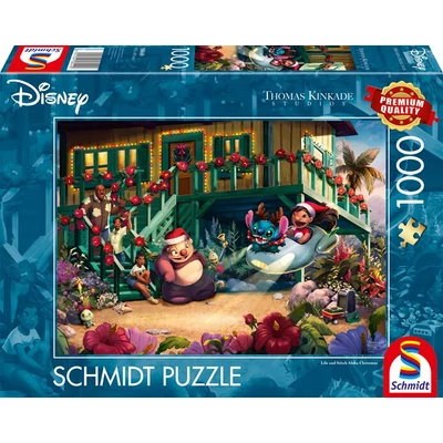 Schmidt 58049 - Lilo and Stitch Aloha Christmas, Thomas Kinkade - 1000 db-os puzzle