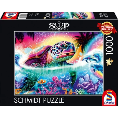 Schmidt 58634 - Neon turtle, Sheena - 1000 db-os puzzle