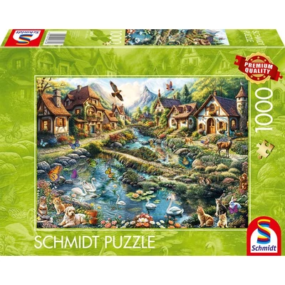 Schmidt 58874 - Village on the edge of the forest - 1000 db-os puzzle