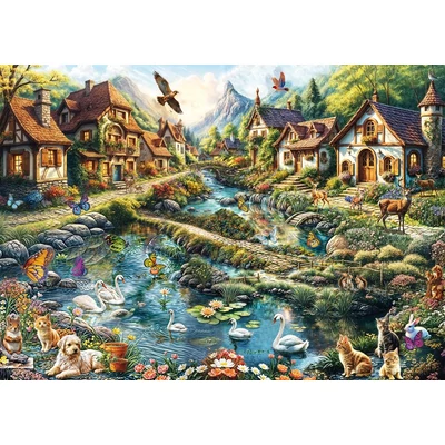 Schmidt 58874 - Village on the edge of the forest - 1000 db-os puzzle