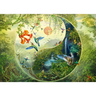 Schmidt 58595 - Yin and Yang In the forest of hummingbirds, Silvia Christoph - 1000 db-os puzzle
