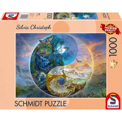 Schmidt 58596 - Yin and Yang Mountain world, Silvia Christoph - 1000 db-os puzzle
