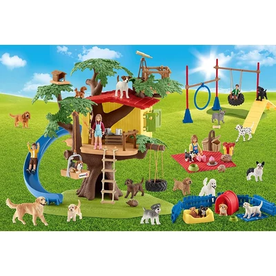 Schmidt 56403 - Farm World - Happy Dogs - 40 db-os Schleich puzzle figurával
