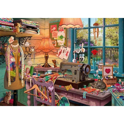 Schmidt 59654 - In the sewing room - 1000 db-os Secret puzzle