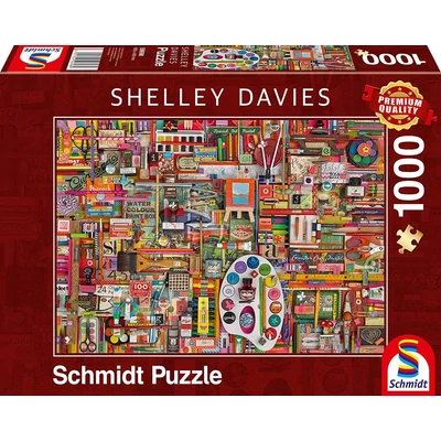 Schmidt 1000 db-os puzzle - Vintage Artist Materials, Shelley Davies (59698)