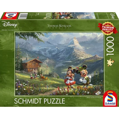 Schmidt 59938 - Mickey and Minnie in the Alps, Thomas Kinkade  - 1000 db-os puzzle
