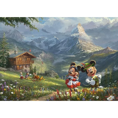 Schmidt 59938 - Mickey and Minnie in the Alps, Thomas Kinkade  - 1000 db-os puzzle