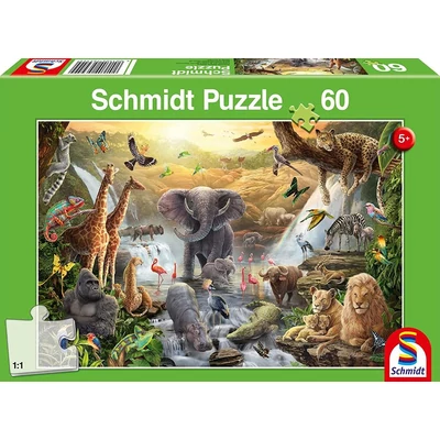 Schmidt 56454 - Animals in Africa - 60 db-os puzzle