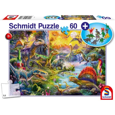 Schmidt 56372 - Dinosaurs - 60 db-os puzzle figurákkal