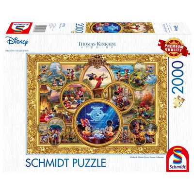 Schmidt 57371 - Disney Dreams Collection - Mickey and Minnie, Thomas Kinkade - 2000 db-os puzzle