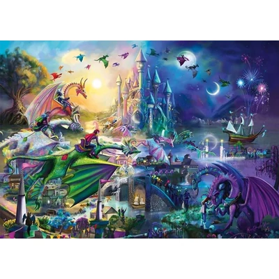Schmidt 57585 - Nightly dragon competition, Rose Cat Khan - 1000 db-os puzzle