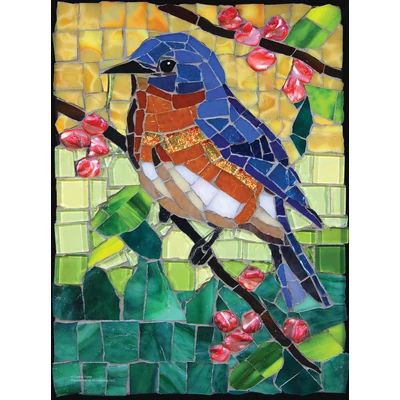 SunsOut 70716 - Stained Glass Bluebird - Cynthie Fisher - 1000 db-os puzzle