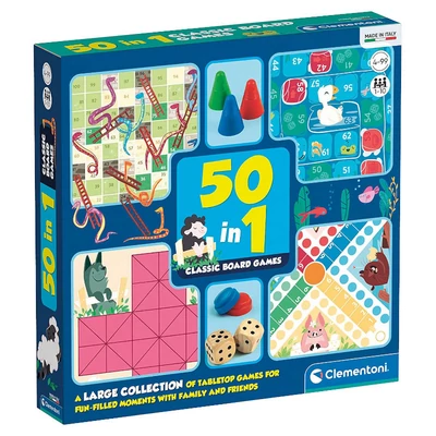 Clementoni 50 az 1-ben klasszikus családi társasjáték (50724)