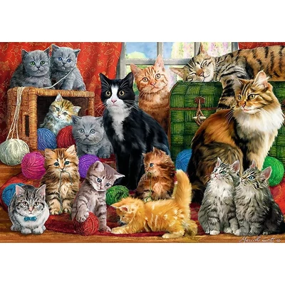 Trefl 10555 - Cicák a szobában - 1000 db-os puzzle