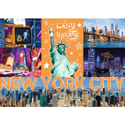 Trefl 10579 - Neon Color Line - New York City - 1000 db-os puzzle