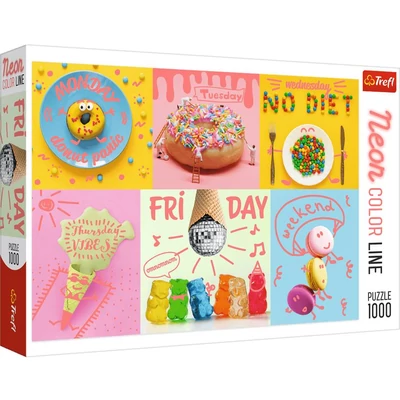 Trefl 10580 - Neon Color Line - Édes napok - 1000 db-os puzzle