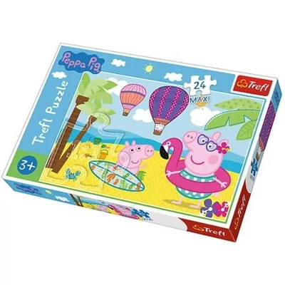 Trefl 14293 - Peppa malac - Nyaralás - 24 db-os Maxi puzzle