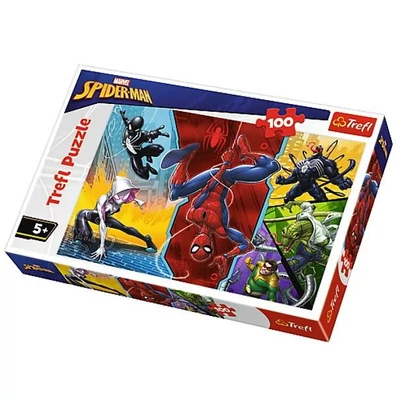 Trefl 16347 - Pókember - Fejjel lefelé - 100 db-os puzzle