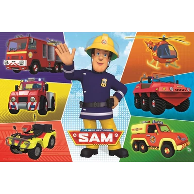Trefl 16354 - Sam, a tűzoltó - Sam járművei - 100 db-os puzzle