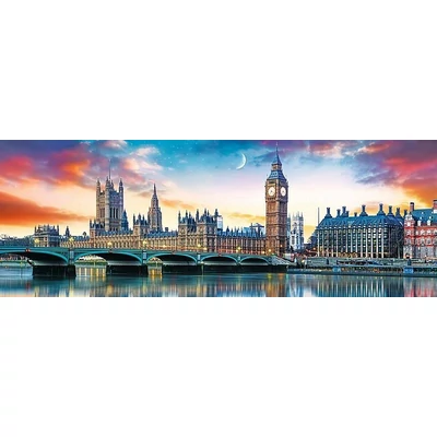 Trefl 29507 - Panoráma puzzle - A Big Ben és a Westminsteri apátság - 500 db-os puzzle