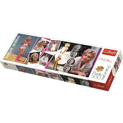 Trefl 29509 - Panoráma puzzle - Marilyn Monroe montázs - 500 db-os puzzle