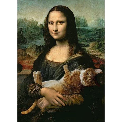 Trefl 37294 - Mona Lisa és a doromboló macska - 500 db-os puzzle