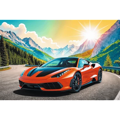 Trefl 16490 - Versenyautó - 100 db-os puzzle