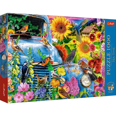 Trefl 10848 - Tea Time - Vidéki élet: énekesmadarak - 1000 db-os Premium Plus puzzle