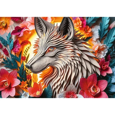 Trefl 40041 - 40 Éves Jubileum - Farkas - 1000 db-os Paper Art puzzle