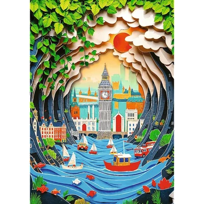 Trefl 40043 - 40 Éves Jubileum - London - 1000 db-os Paper Art puzzle