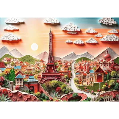 Trefl 40044 - 40 Éves Jubileum - Párizs - 1000 db-os Paper Art puzzle