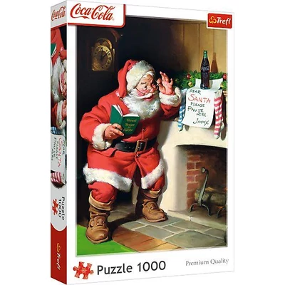 Trefl 10922 - Coca-Cola - Mikulás a kandallónál - 1000 db-os puzzle