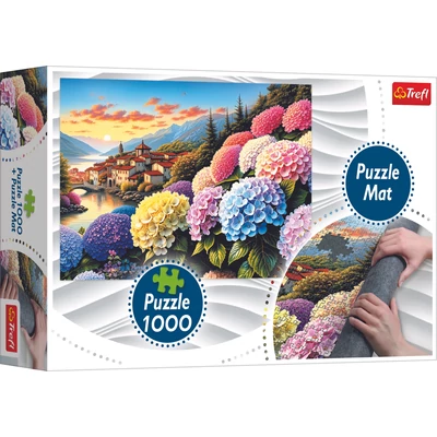 Trefl 94070 - Hortenzia mesevilág - 1000 db-os puzzle + kirakószőnyeg