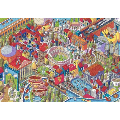 Trefl 10709 - EYE-SPY - IMAGINARY CITIES - Rome, Italy - 1000 db-os UFT Prime puzzle