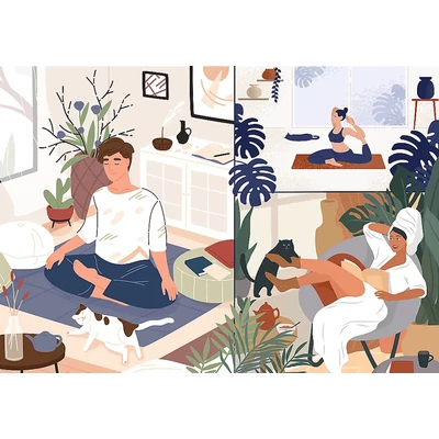 Trefl 10695 - Yoga, Cats, Coffee - Peace of Mind - 1000 db-os UFT Prime puzzle