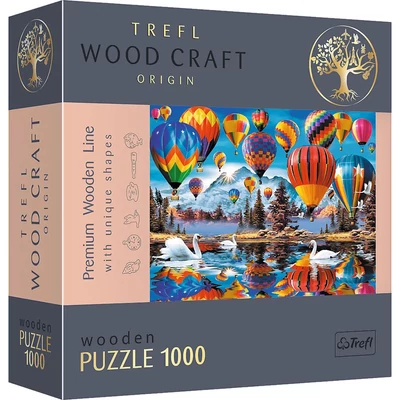 Trefl 20143 - Színes léggömbök - 1000 db-os Wood Craft Prémium Fa Puzzle