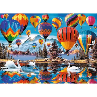 Trefl 20143 - Színes léggömbök - 1000 db-os Wood Craft Prémium Fa Puzzle