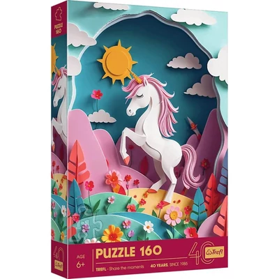 Trefl 40047 - 40 Éves Jubileum - Unikornis - 160 db-os Paper Art puzzle