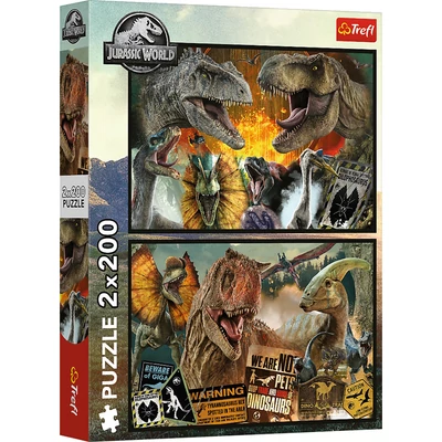 Trefl 13316 - Jurassic World - 2 x 200 db-os puzzle